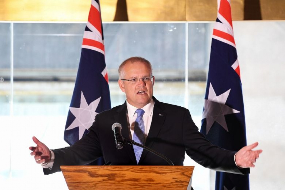 Thủ tướng Australia Scott Morrson. Ảnh: Strait Times.