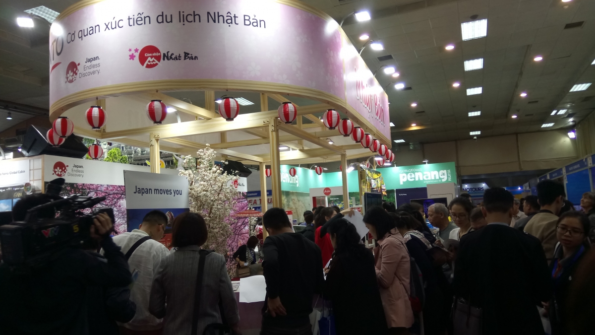 Gian hàng du lịch Nhật Bản luôn là điểm nhấn tại mỗi kỳ hội chợ VITM. Nguồn: JNTO