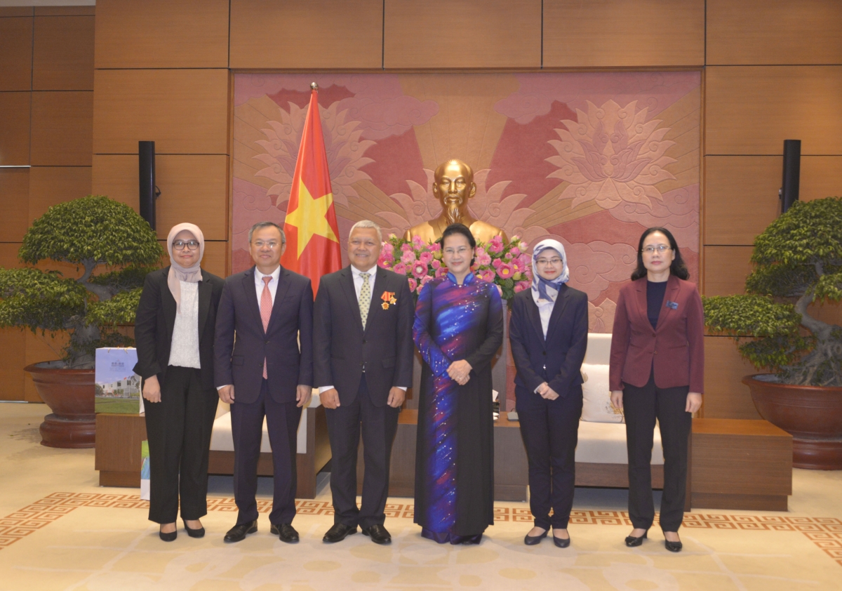 Chủ tịch Quốc hội Nguyễn Thị Kim Ngân tiếp Đại sứ Cộng hòa Indonesia Jaime Ibnu Hadi.
