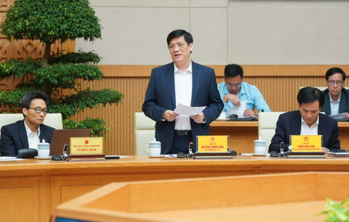 Ông Nguyễn Thanh Long thông tin về tình hình dịch và ca nhiễm cộng đồng - Ảnh: VGP