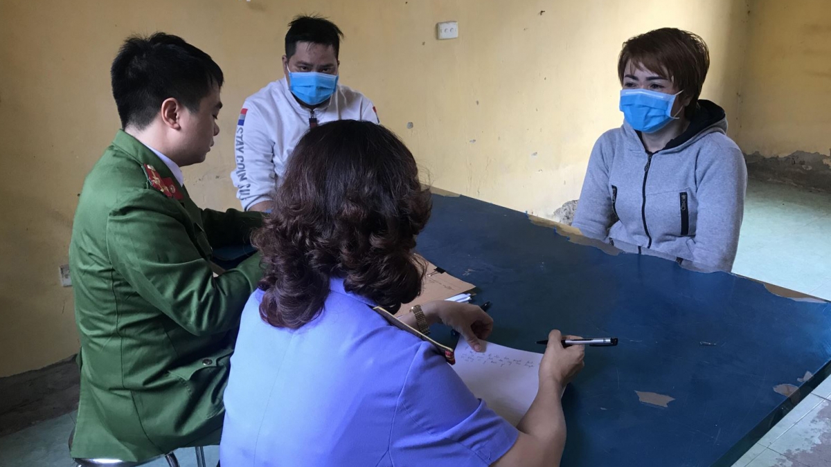 Nguyễn Thị Ánh Tuyết tại cơ quan điều tra.