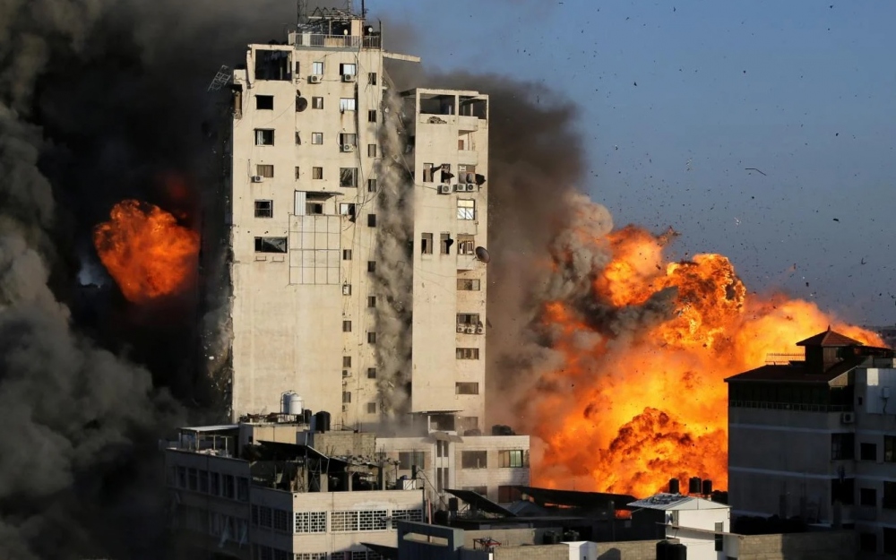 Khói lửa Gaza. Ảnh: Middle East Eye.