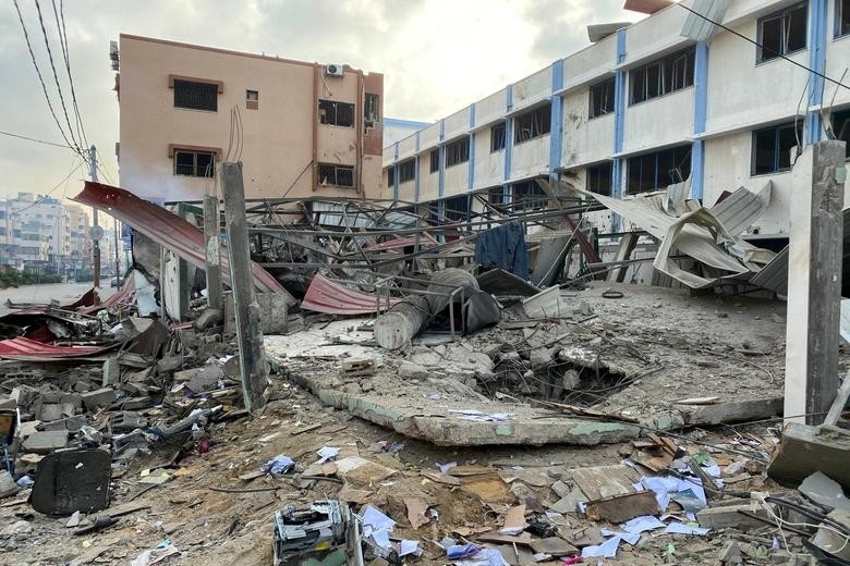 Cảnh đổ nát ở Gaza. Ảnh: Reuters