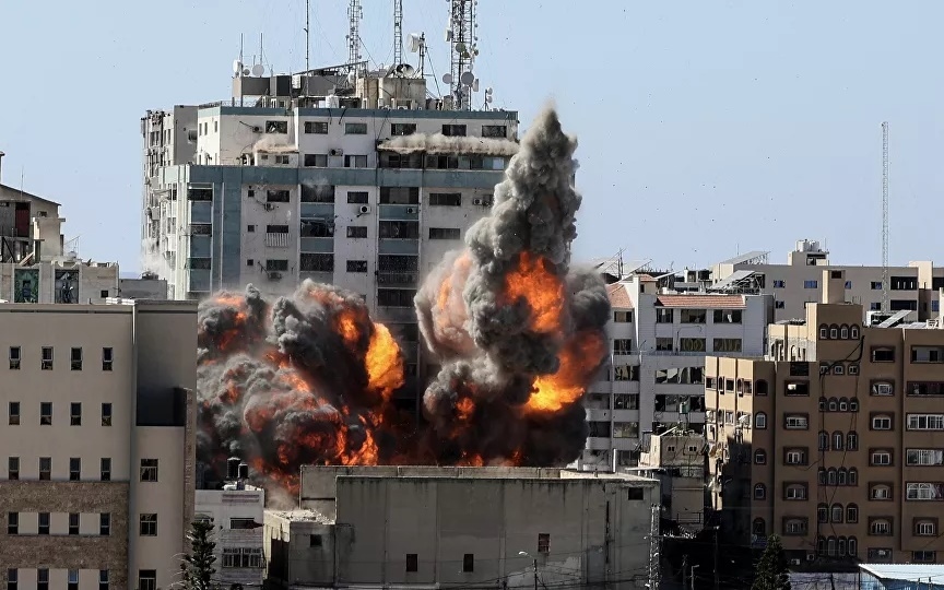 Chiến sự ở Gaza. Ảnh: AP.