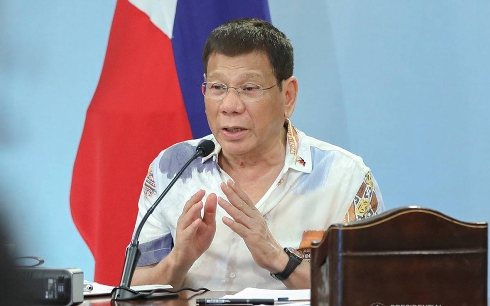 Ông Duterte. Ảnh: Ban truyền thông tổng thống.