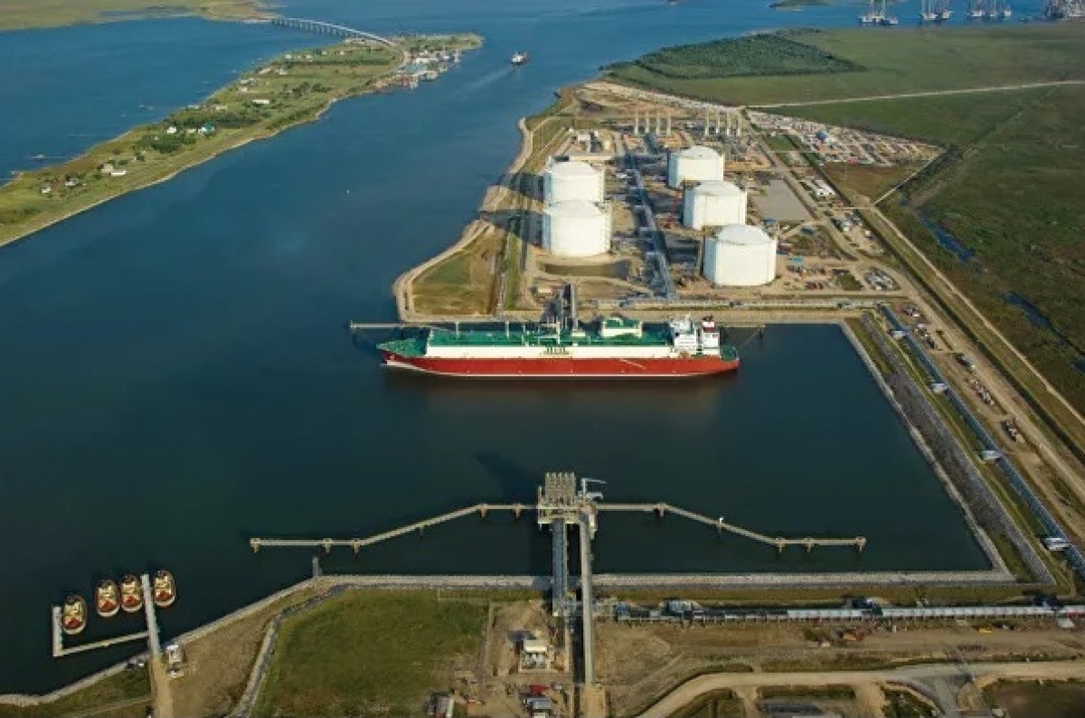 Cơ sở khí hóa lỏng Sabine Pass, bang Louisiana, Mỹ. Ảnh: AP