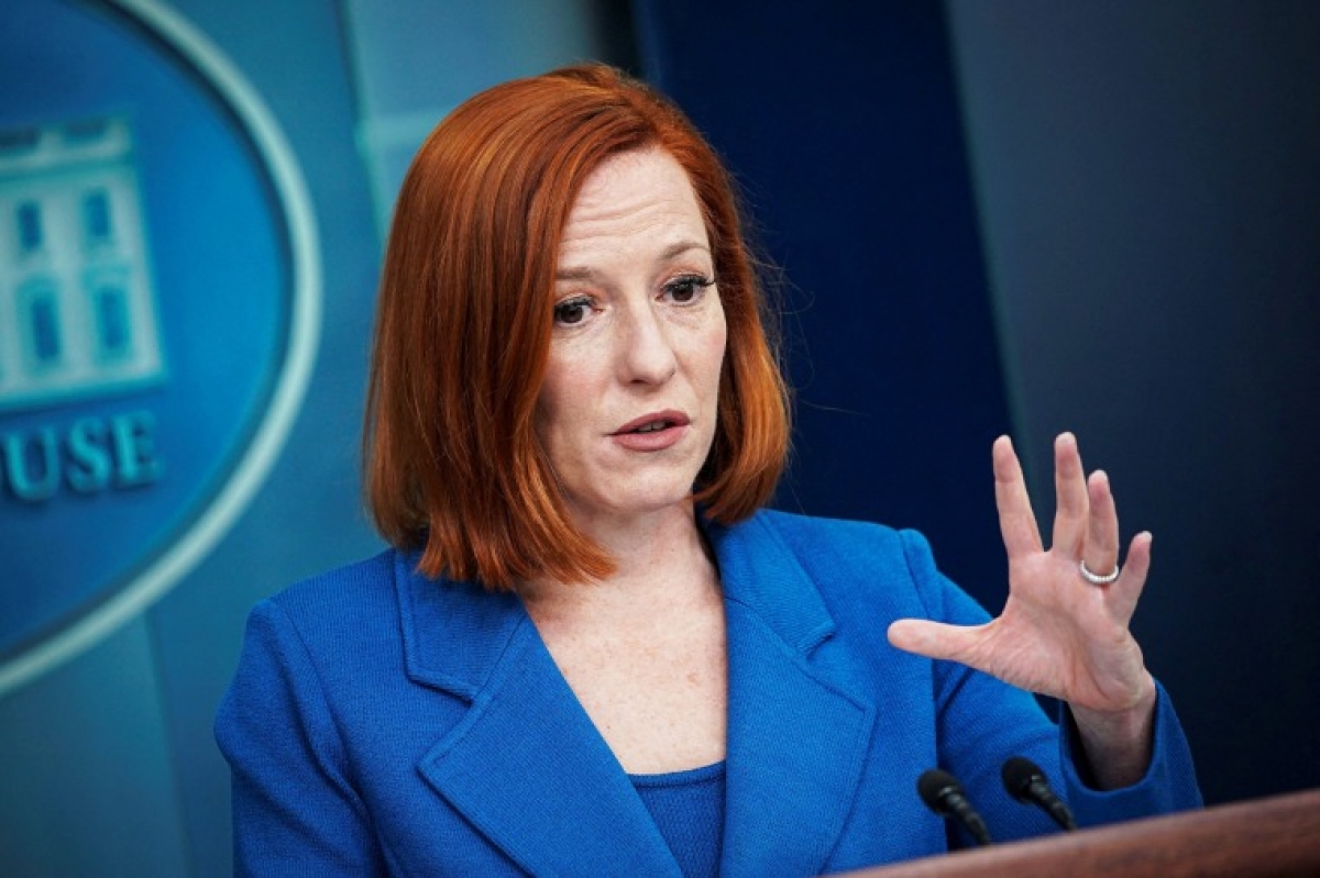 Thư ký Báo chí Nhà Trắng Jen Psaki lại dương tính với SARS-CoV-2. (Ảnh: Reuters)
