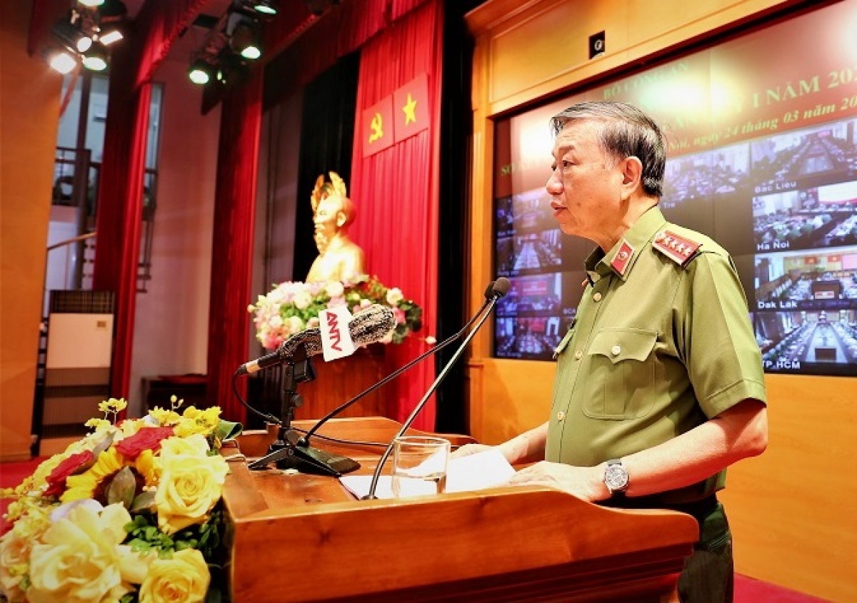 Bộ trưởng Tô Lâm phát biểu chỉ đạo hội nghị.