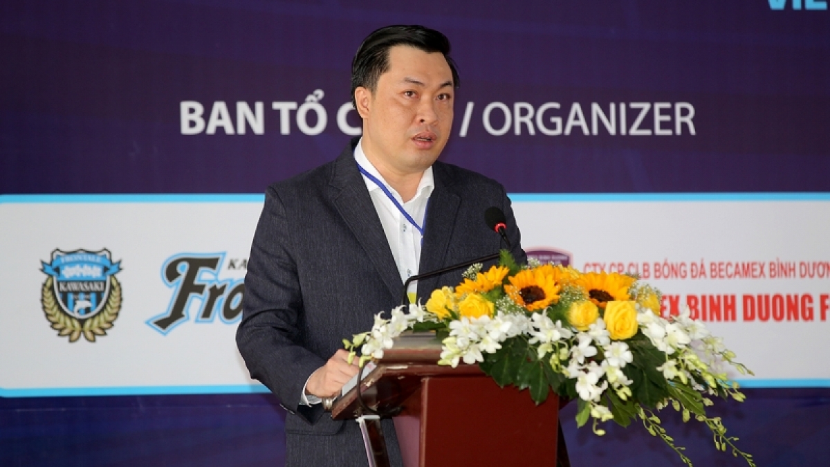Phó Chủ tịch VFF Cao Văn Chóng phát biểu. (Ảnh: Hà An)