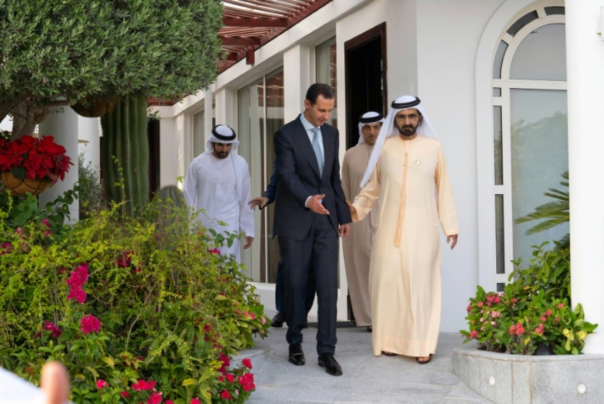 Tổng thống Syria bất ngờ thăm UAE. (Ảnh: Văn phòng Tổng thống Syria)