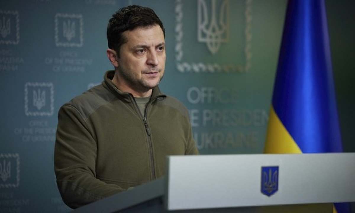 Tổng thống Ukraine Volodymyr Zelensky. Ảnh: AP