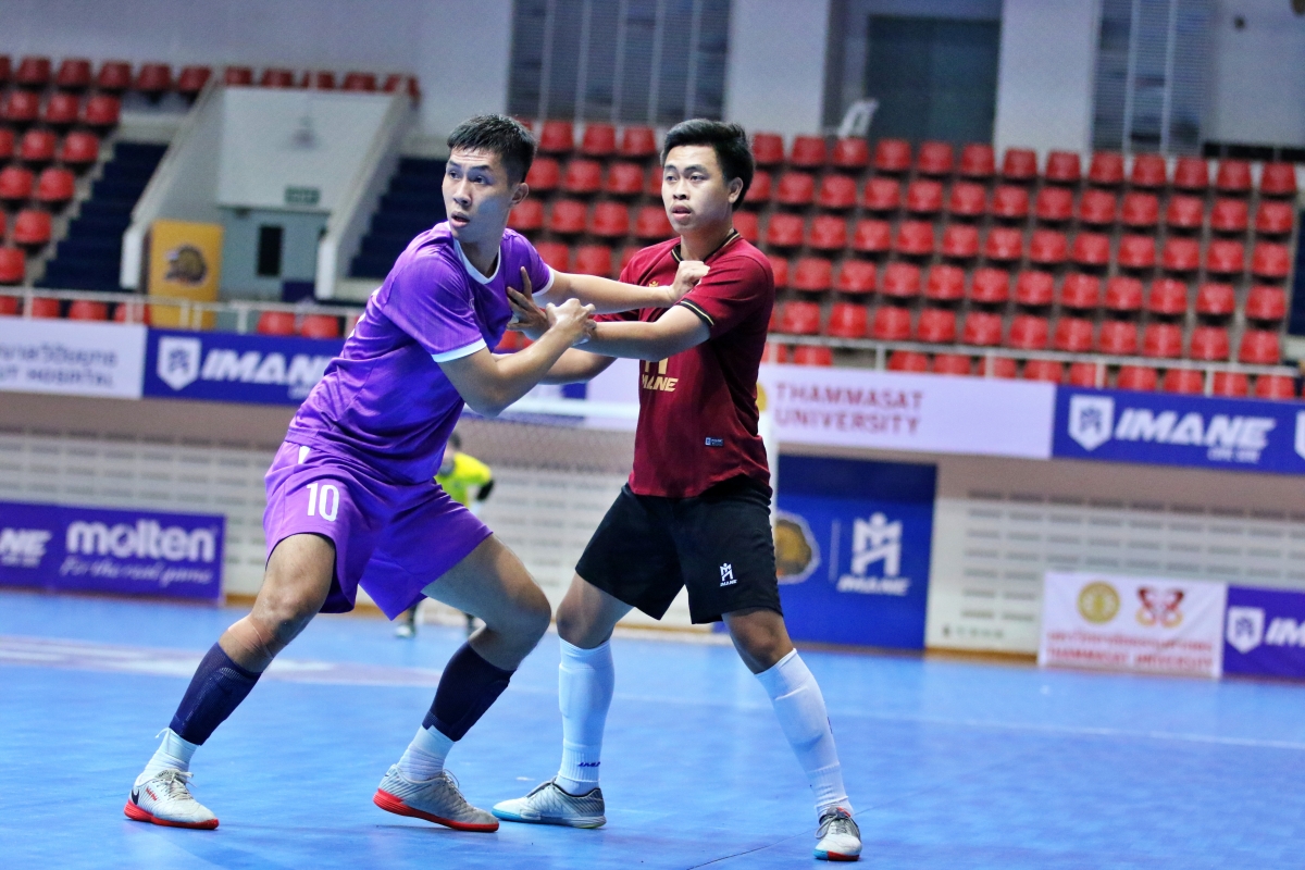 ĐT Futsal Việt Nam thua 1-3 trước CLB Thammasat ở trận giao hữu diễn ra trên đất Thái Lan (Ảnh: VFF).