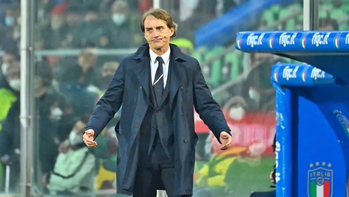 HLV Mancini không thể giúp Italia giành vé dự VCK World Cup 2022 (Ảnh: Getty).