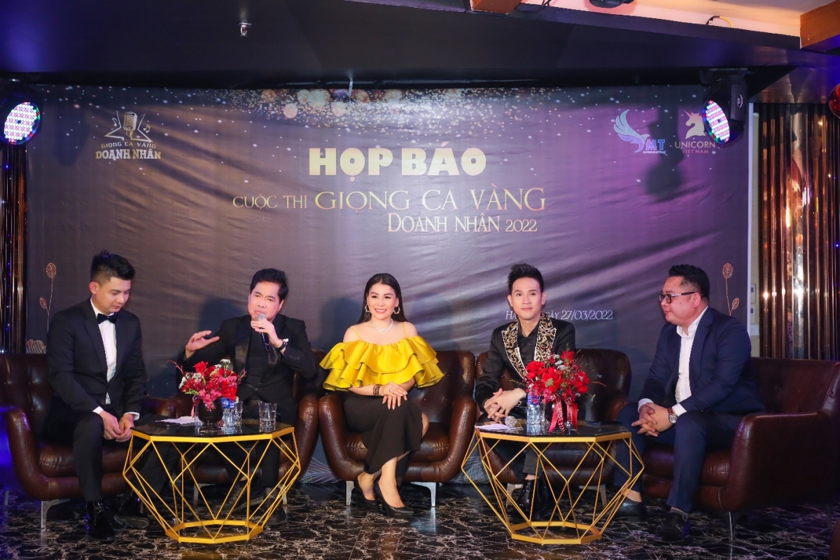 Họp báo cuộc thi Giọng ca vàng doanh nhân 2022.