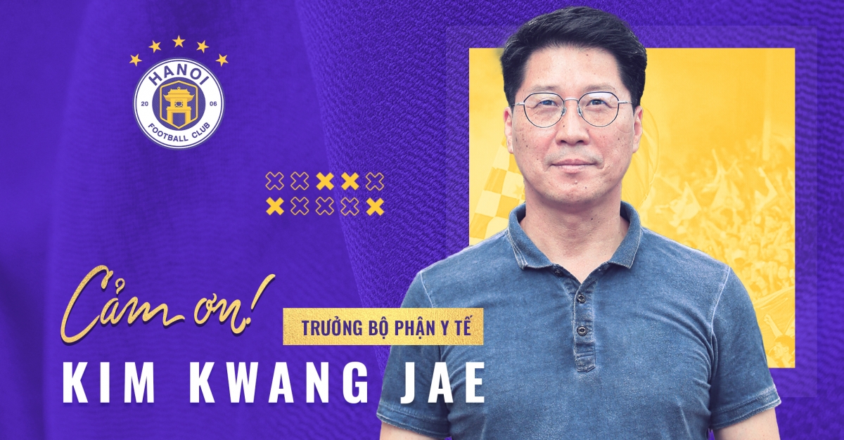 Trưởng bộ phận y tế Kim Kwang Jae rời Hà Nội FC.