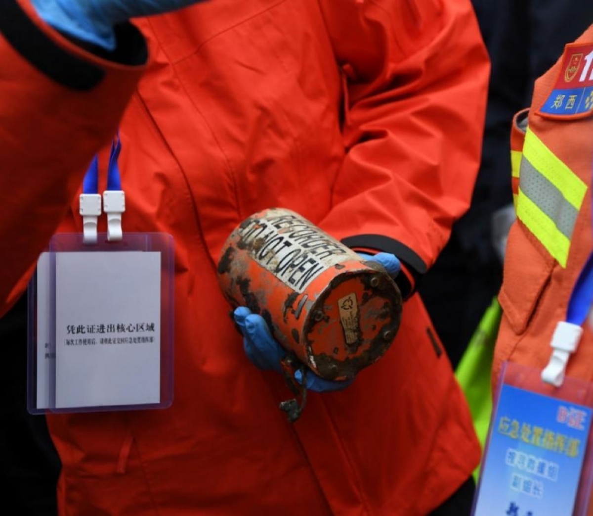 Chiếc hộp đen thứ hai được tìm thấy. Ảnh: Tân Hoa xã