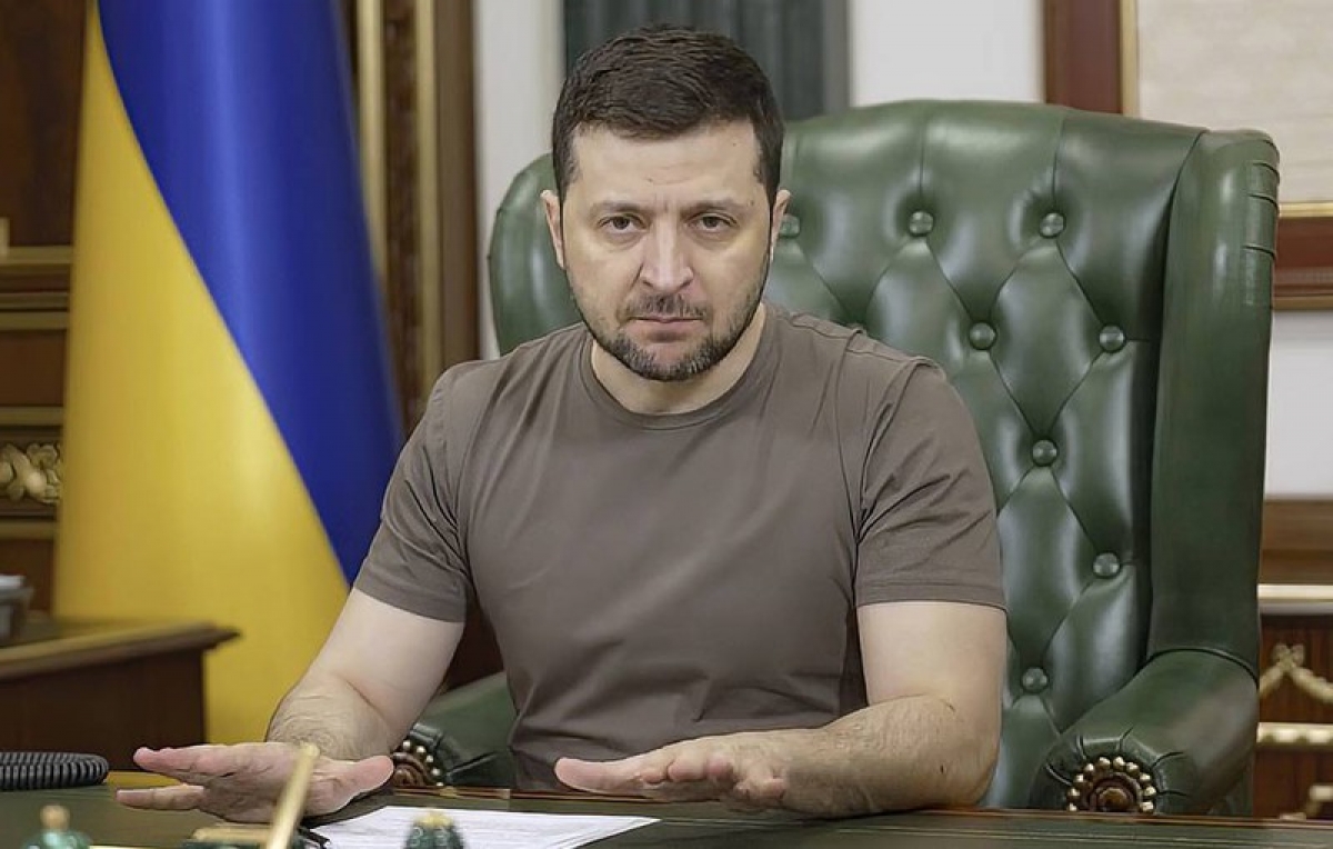 Tổng thống Ukraine Volodymyr Zelensky. Ảnh: AP