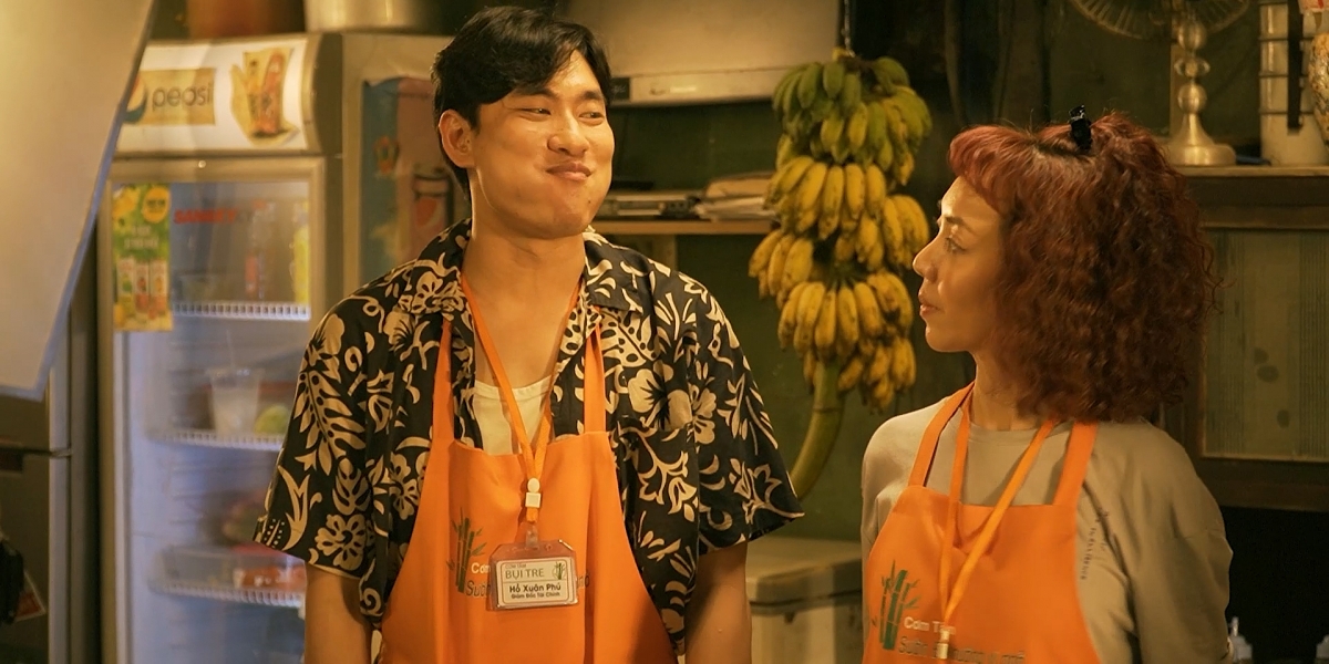 Thu Trang và Kiều Minh Tuấn trong phim.