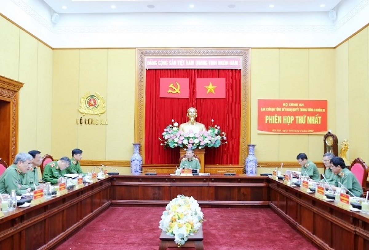 Ban Chỉ đạo tổng kết 10 năm thực hiện Nghị quyết Trung ương 8 khóa XI về Chiến lược bảo vệ Tổ quốc trong tình hình mới của Bộ Công an họp phiên thứ nhất