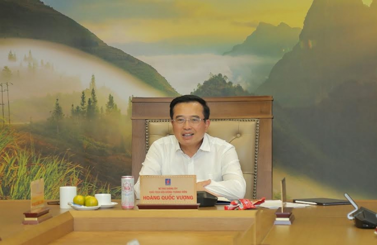 Chủ tịch HĐTV Petrovietnam Hoàng Quốc Vượng phát biểu chỉ đạo.