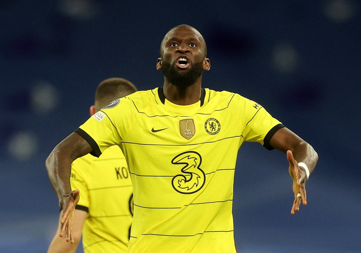 Rudiger ăn mừng bàn thắng nâng tỉ số lên 2-0 (Ảnh: Reuters).