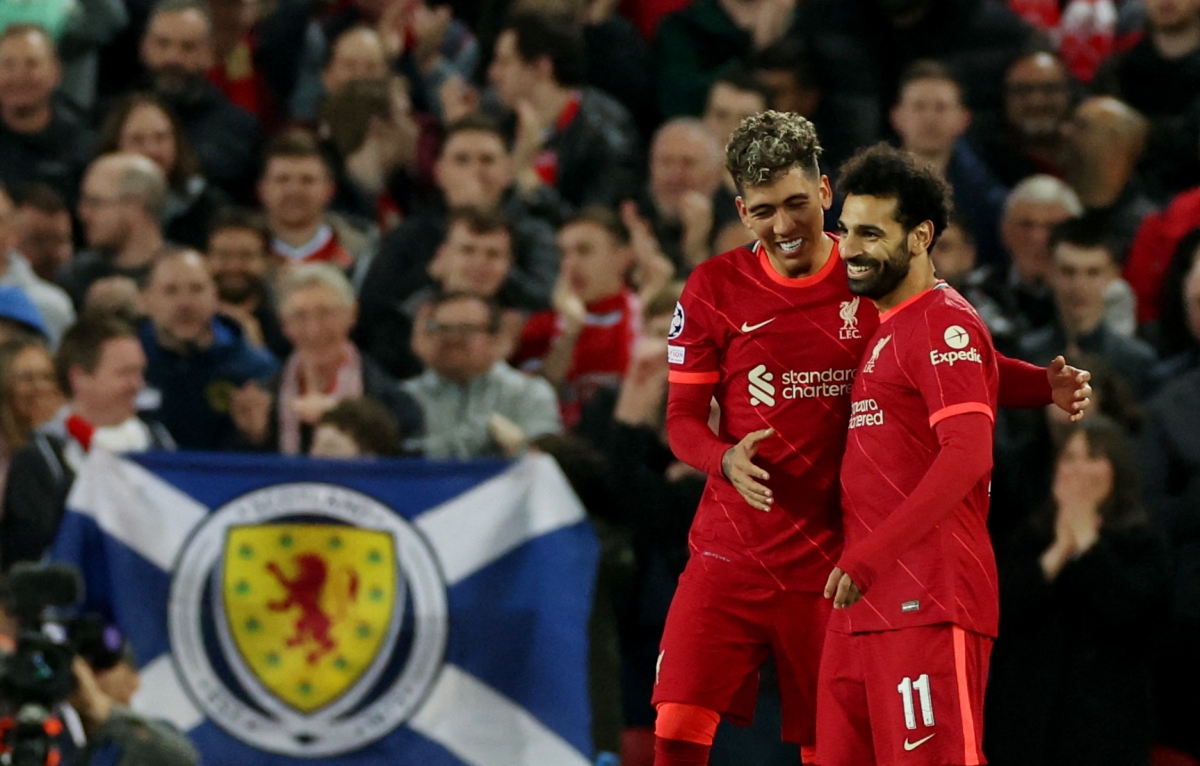 Liverpool thắng đậm Benfica để vào bán kết (Ảnh: Reuters).