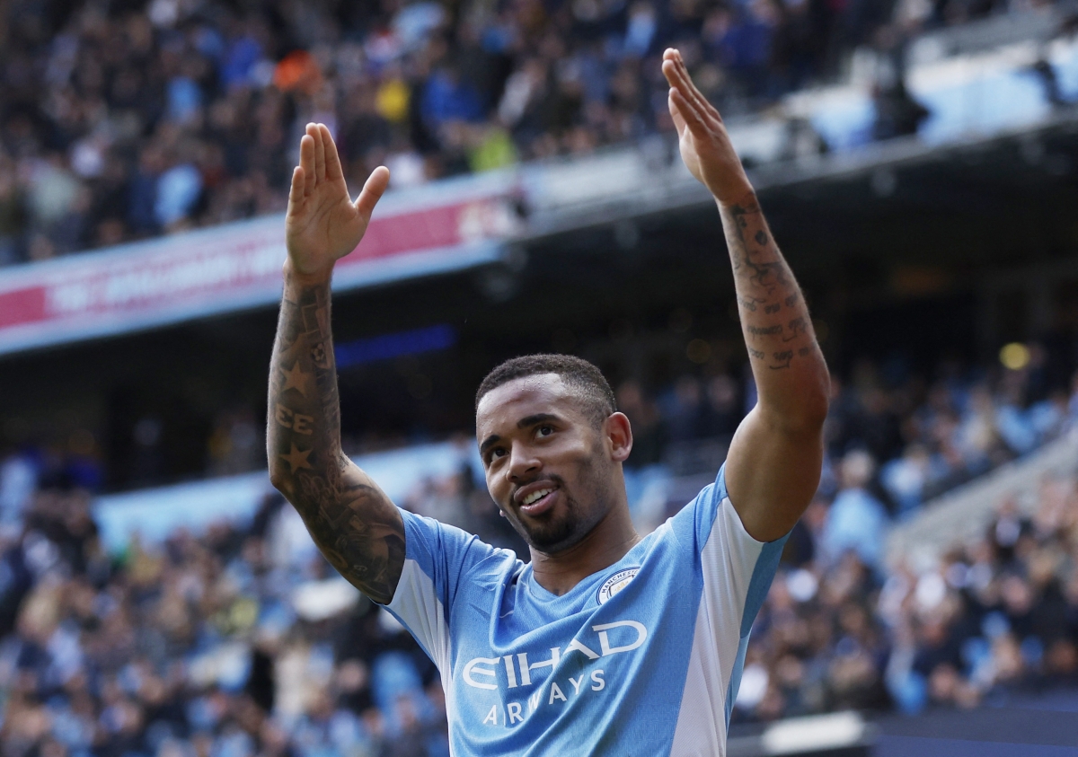 Gabriel Jesus đã có được 4 bàn thắng ở trận đấu này (Ảnh: Reuters).