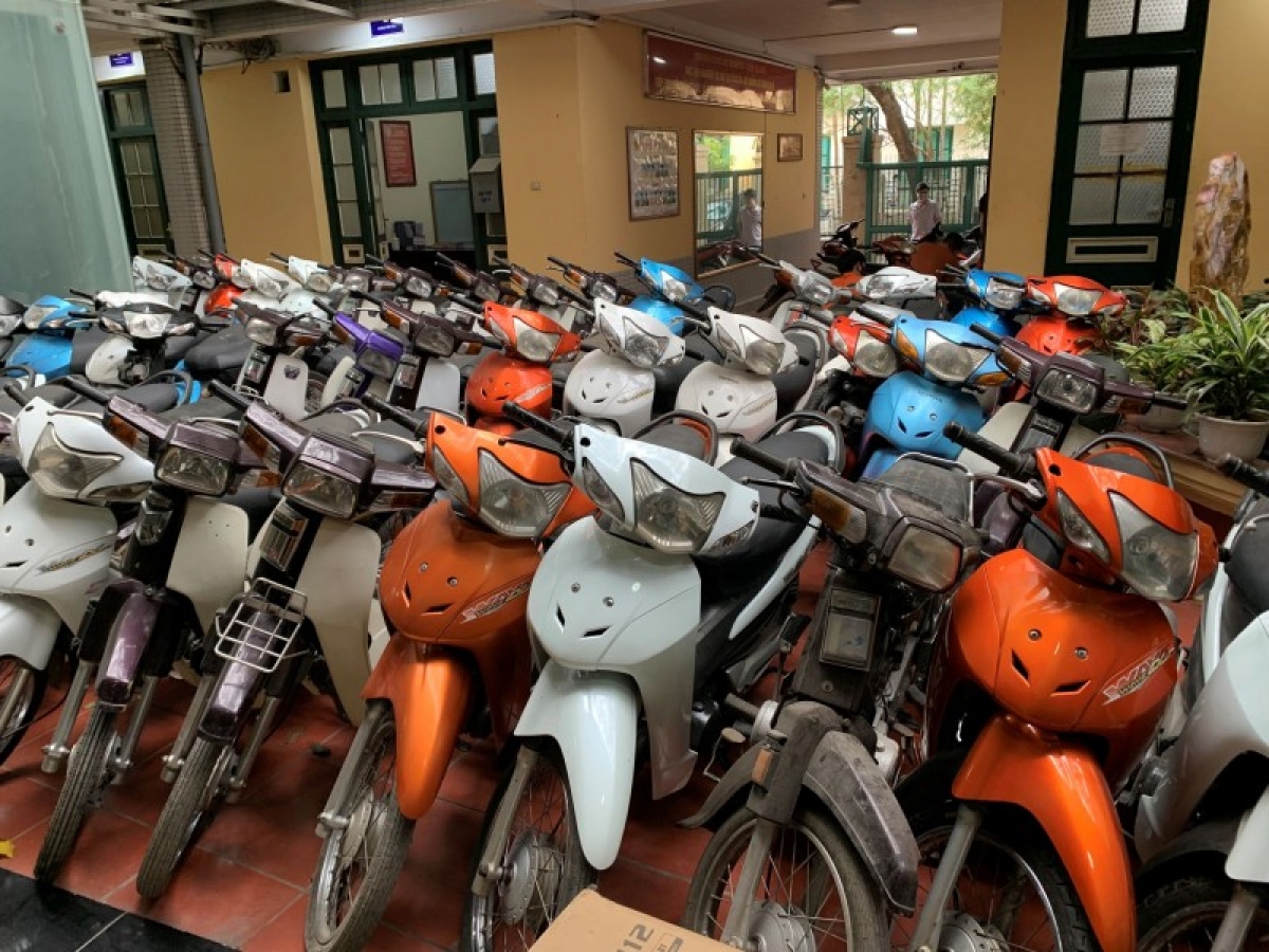 Tang vật là 75 chiếc xe máy các loại trong vụ việc