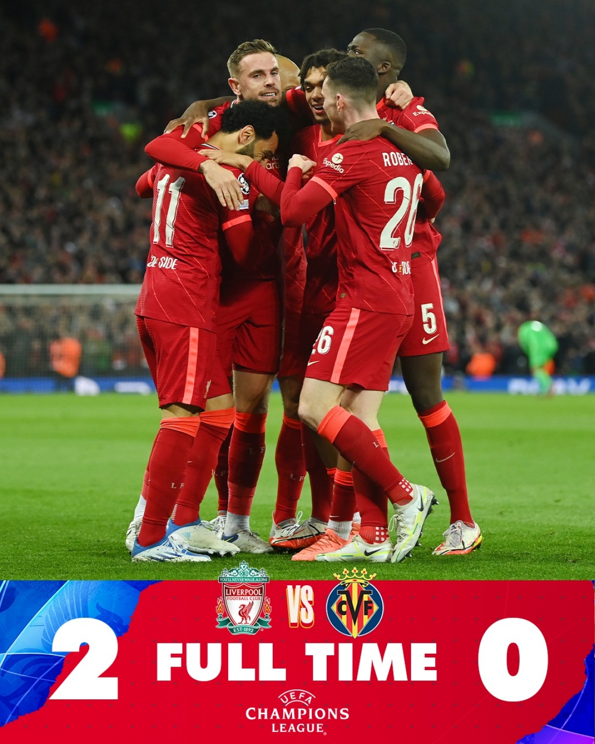 Liverpool xem như đặt 1 chân vào chung kết Champions League mùa này. (Ảnh: LFC)