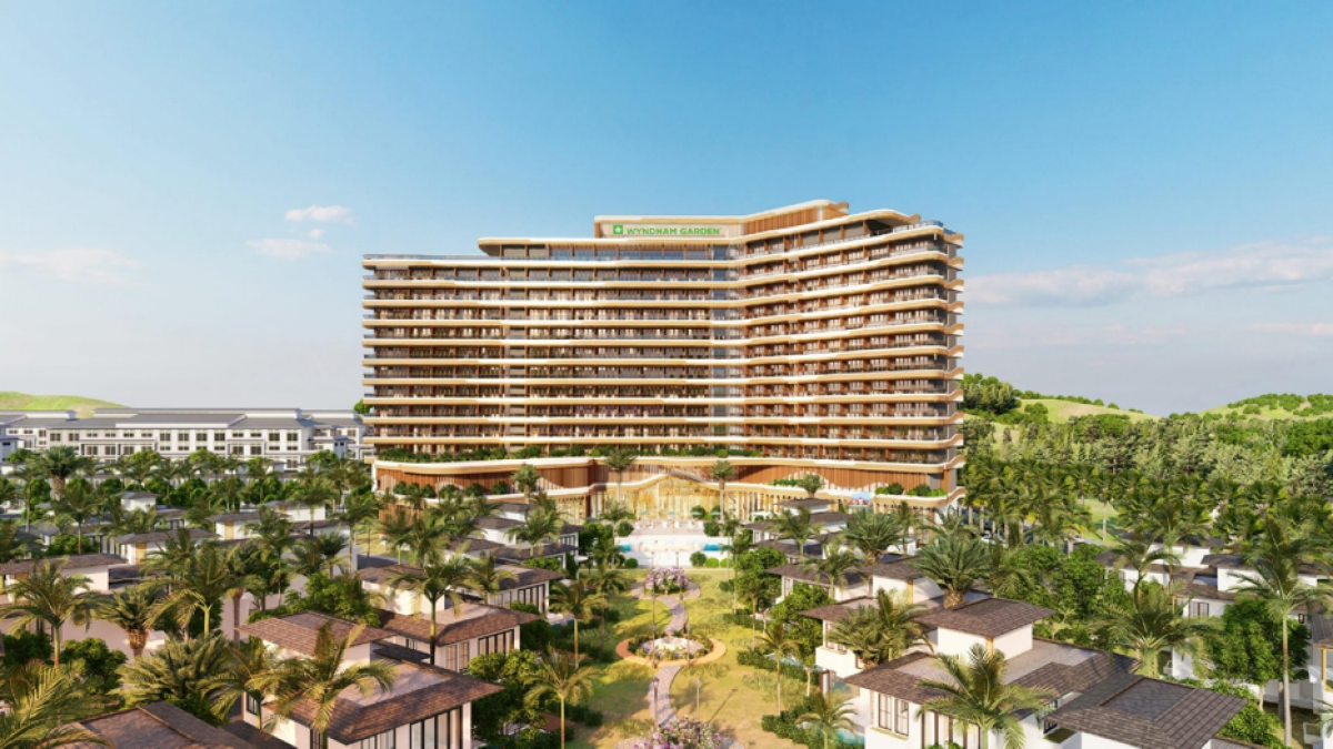 Năm 2022, CEO Group sẽ triển khai các dự án trọng điểm tại nhiều tỉnh, thành (Ảnh phối cảnh phân khu khách sạn, biệt thự Wyndham Garden Sonasea Vân Đồn tại Vân Đồn).