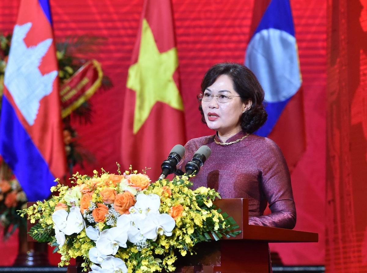 Thống đốc NHNN Nguyễn Thị Hồng phát biểu tại buổi lễ