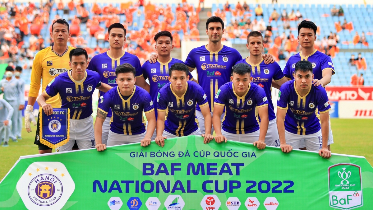 Đội hình ra sân của Hà Nội FC (Ảnh: Rùa Đá).