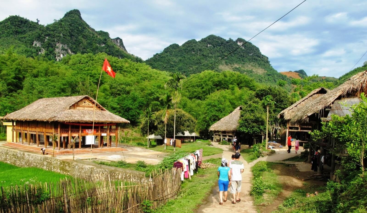Khung cảnh bình yên tại những bản làng người dân tộc ở Mai Châu. (Ảnh sưu tầm)