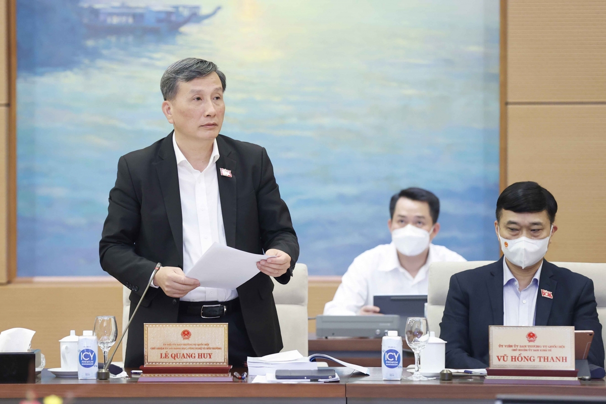 Chủ nhiệm Ủy ban Khoa học Công nghệ và Môi trường Lê Quang Huy. Ảnh: Quốc hội