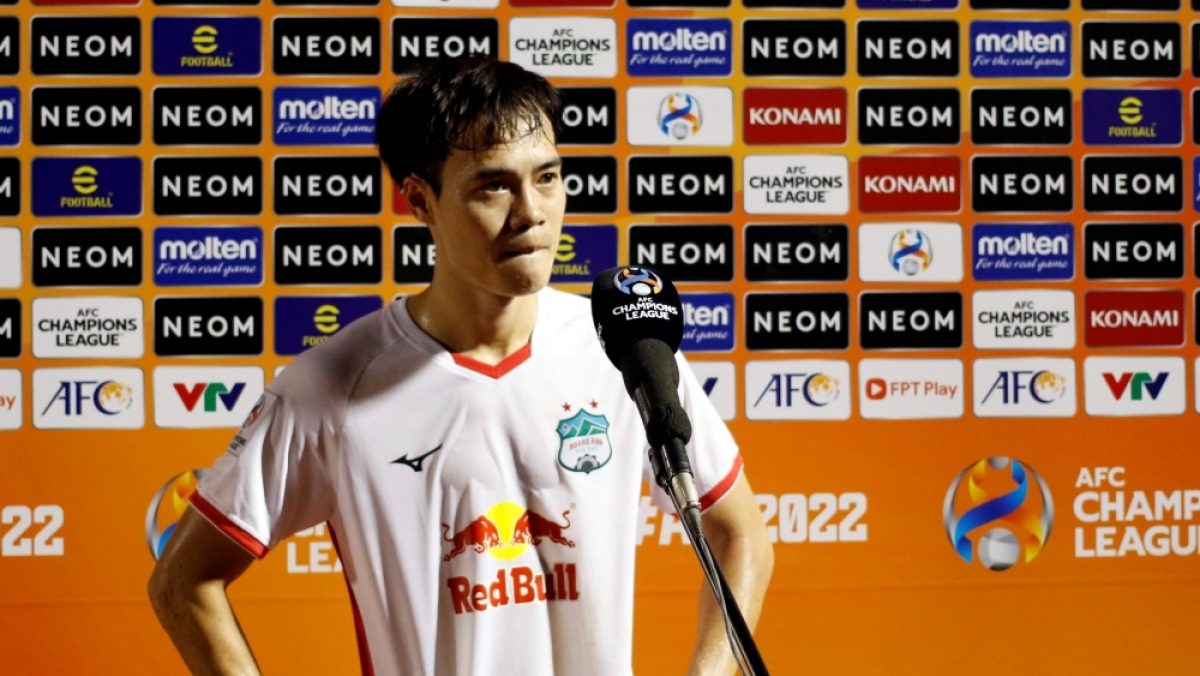 Văn Toàn tiếc khi HAGL thua 2 trận ở vòng bảng AFC Champions League 2022 (Ảnh: VFF).