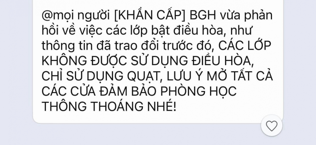 Nhiều trường quy định không được bật điều hòa.