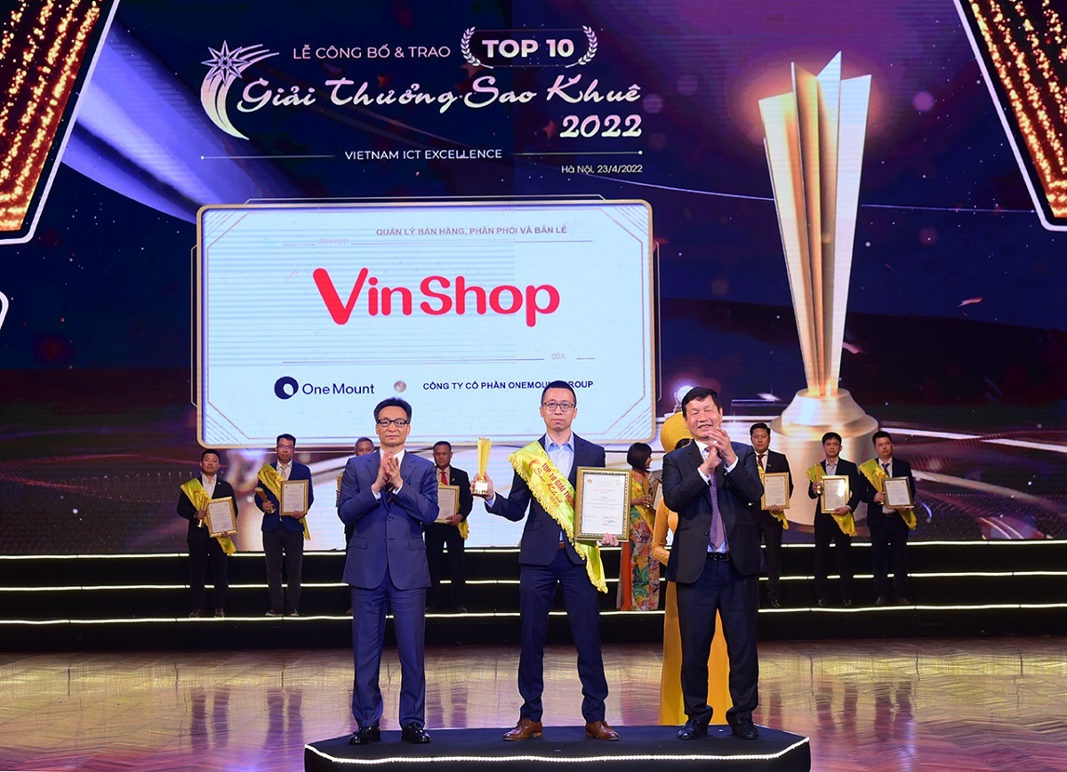 VinShop nhận giải thưởng cao nhất tại Sao Khuê 2022