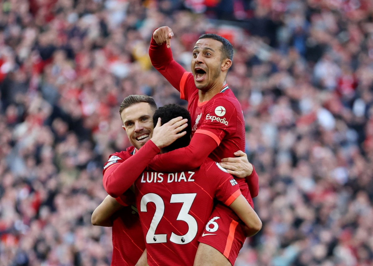 Liverpool đánh bại Everton với tỉ số 2-0 (Ảnh: Reuters)