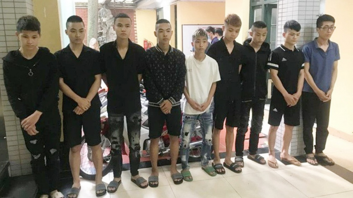 Các đối tượng trong băng nhóm trộm cướp xe tại cơ quan công an