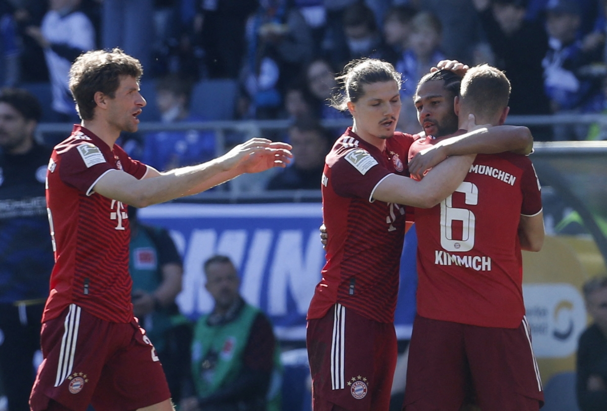 Bayern Munich sẽ vô địch Bundesliga 2021/2022 sớm 3 vòng đấu nếu thắng Dortmund. (Ảnh: Reuters).