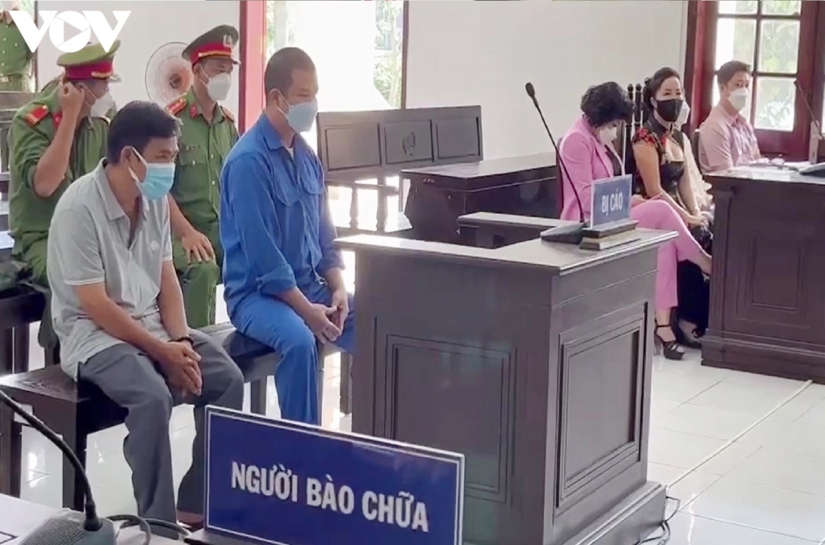 Các bị cáo tại phiên tòa