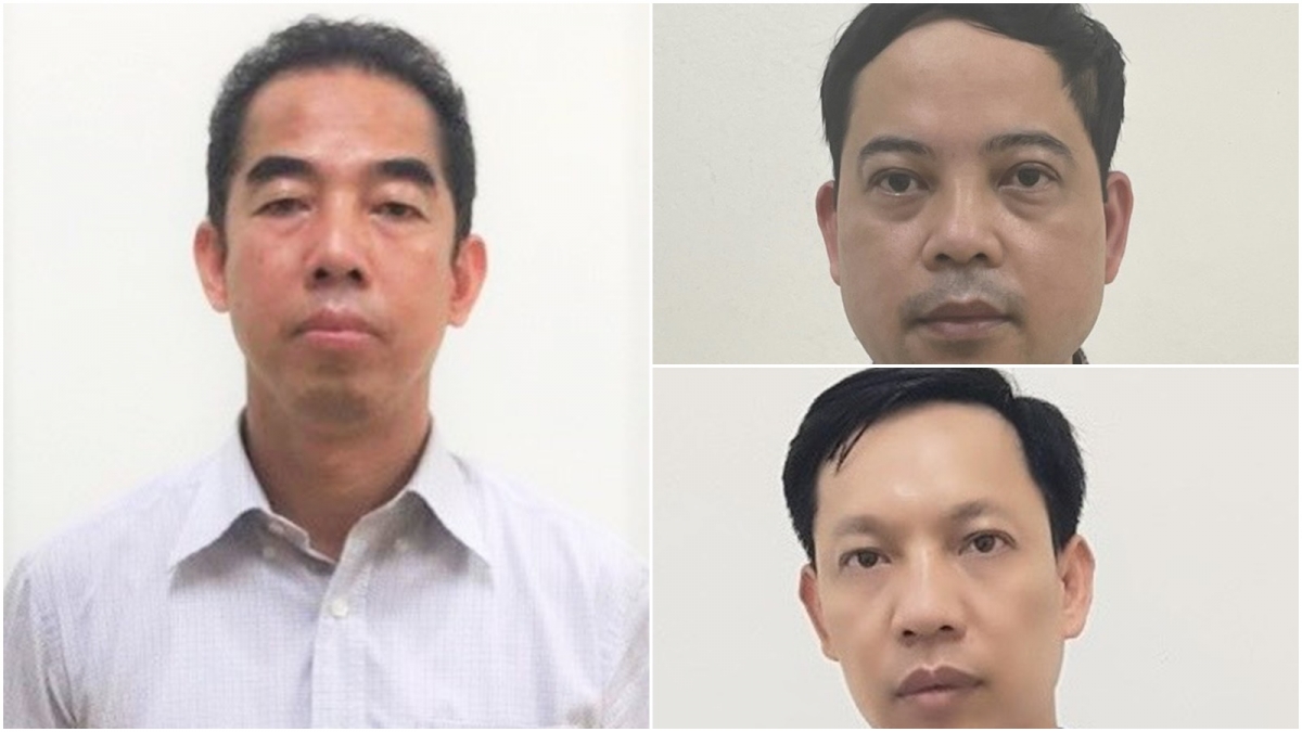 3 bị can Tô Anh Dũng, Phạm Trung Kiên, Vũ Anh Tuấn. Ảnh: Công an cung cấp