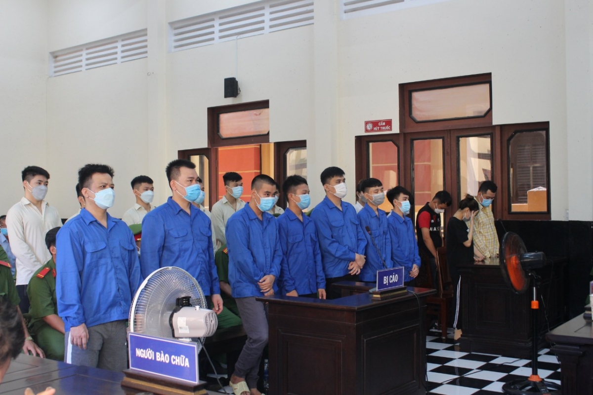 Các bị cáo tại Tòa sơ thẩm