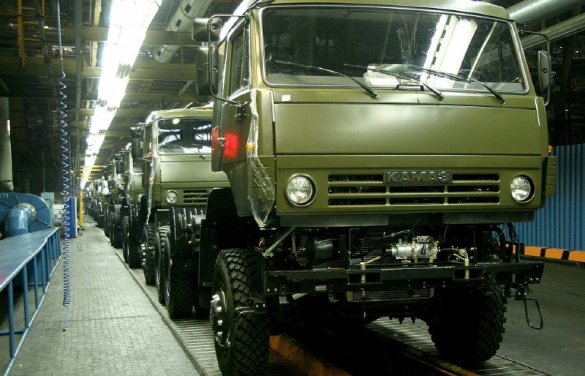 Công ty sản xuất phương tiện vận tải Kamaz của Nga nằm trong danh sách trừng phạt tài chính của Australia. (Ảnh: Tass)