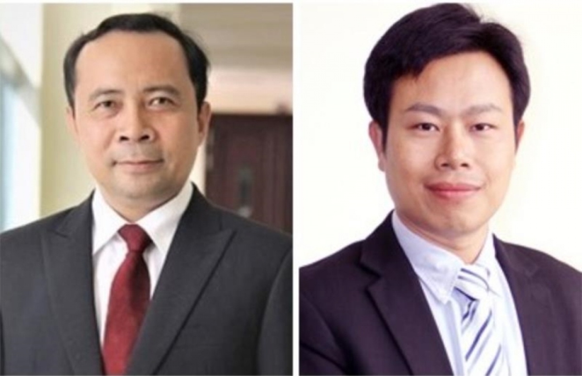 Chủ tịch Hội đồng Đại học Quốc gia TP.HCM Vũ Hải Quân (ảnh trái), Chủ tịch Hội đồng Đại học Quốc gia Hà Nội Lê Quân.