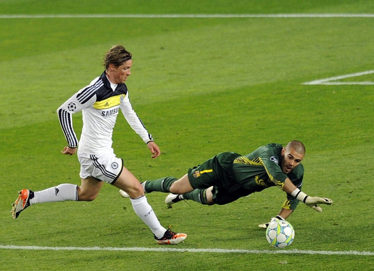 Khoảnh khắc Torres ấn định kết quả của trận đấu Barca - Chelsea ngày này 10 năm trước. (Ảnh: Getty).