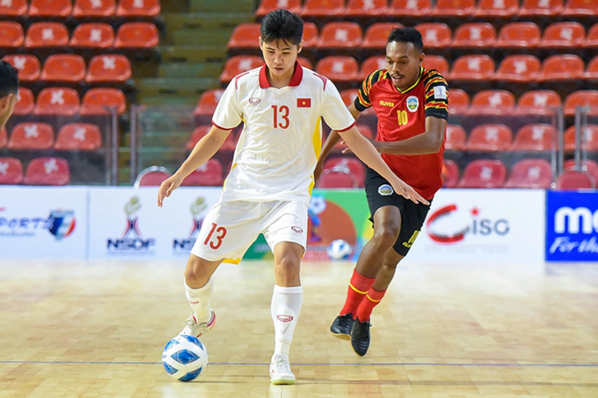 ĐT Futsal Việt Nam thắng đậm ĐT Futsal Timor Leste (Ảnh: VFF).