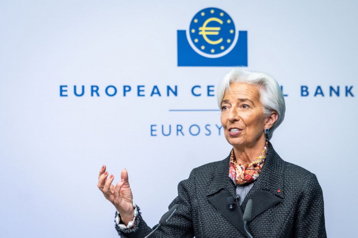 Chủ tịch Ngân hàng Trung ương châu Âu (ECB) Christine Lagarde. (Ảnh: Bloomberg)