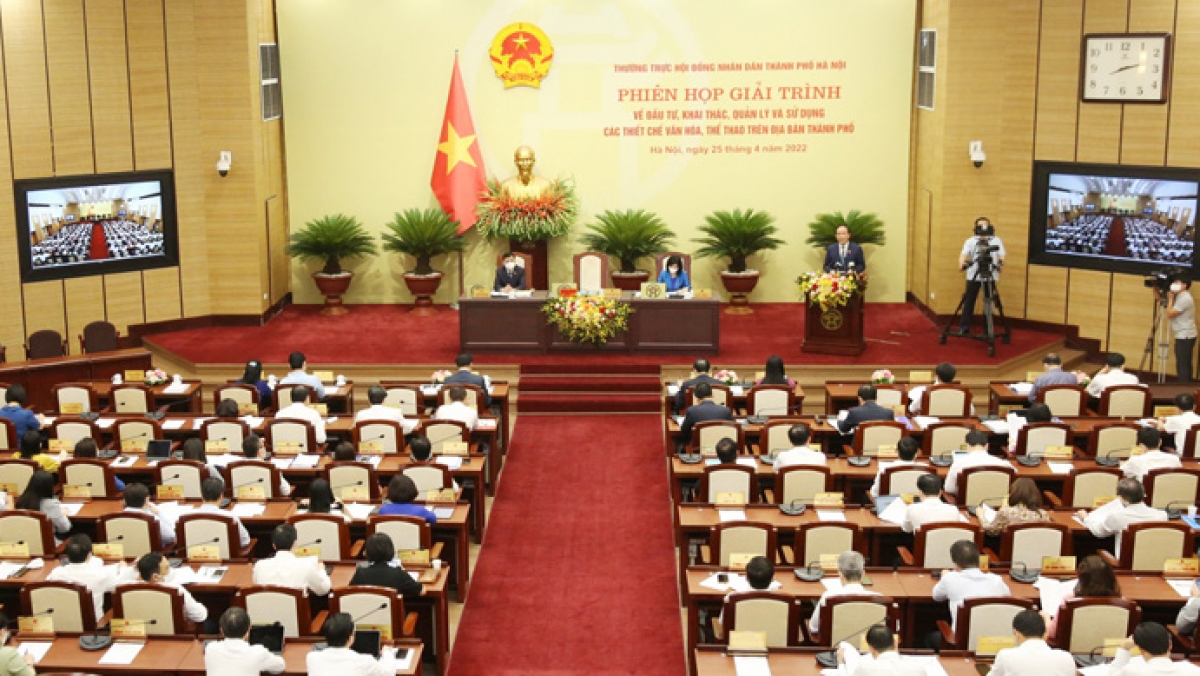 HĐND thành phố Hà Nội tổ chức phiên giải trình về việc đầu tư, khai thác, quản lý sử dụng các thiết chế văn hoá, thể thao sáng 25/4