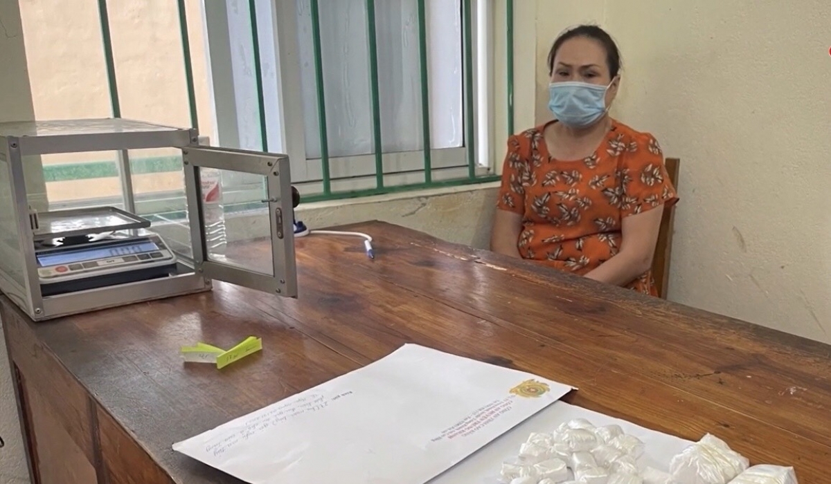Tăng Thị Nga khi bị bắt giữ.